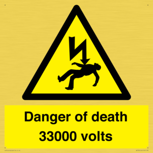 Danger of death 33000 volts